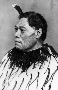 Portret van een Maori-man, voor 1880